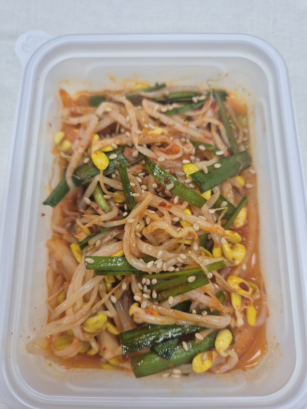 부추콩나물무침